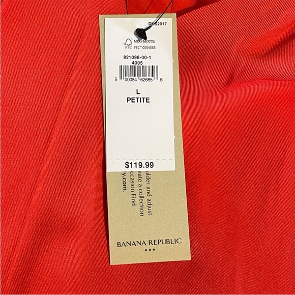 NWT Banana Republic Factory Red Halter Maxi Dress Size L Petite - Picture 3 of 4